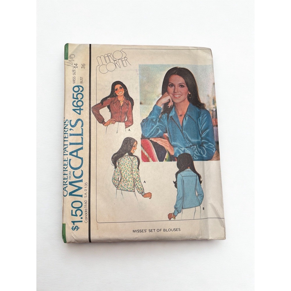 Blouse Shirt Top 14 McCalls 4659 Sewing Pattern Cut McCall's VTG Marios Western
